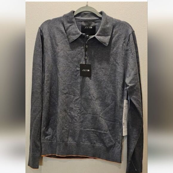 NWT Joe's Jeans Men's Gray Polo Sweater Size Medium - Picture 9 of 9